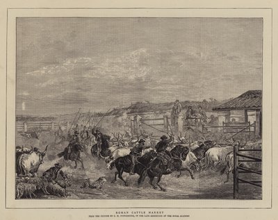 Mercado de ganado romano de Charles H. Poingdestre