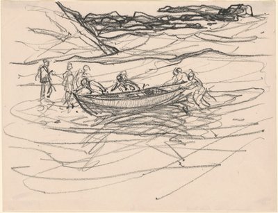 Lanzamiento del bote salvavidas de Charles H. Woodbury