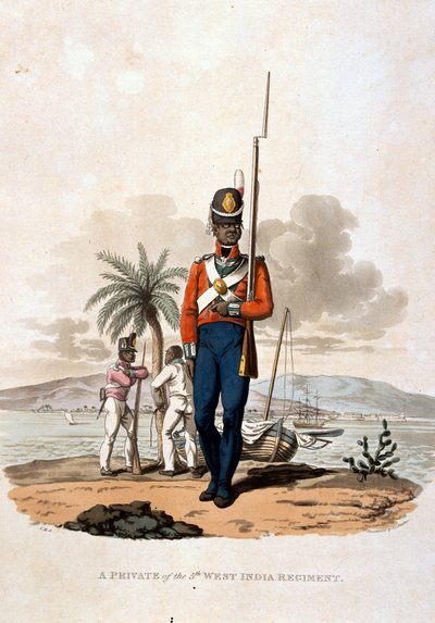Un soldado del 5º Regimiento de las Indias Occidentales, de 