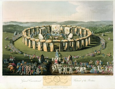 Gran Festival Convencional de los Britanos, acuatinte y pub. por Robert Havell 1815 de Charles Hamilton Smith