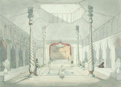 Interior de un baño persa en Kermanshah de Charles Hamilton Smith