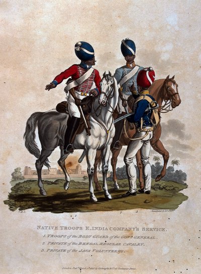 Tropas Nativas, Servicio de la Compañía de las Indias Orientales, Tropas de la Guardia del Cuerpo del Gobernador General, Soldado del Bengal Regular, de 