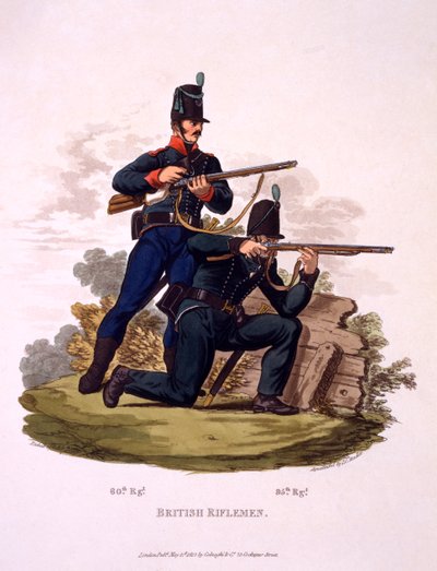 Uniforme de los fusileros británicos (60º y 95º regimientos), de 