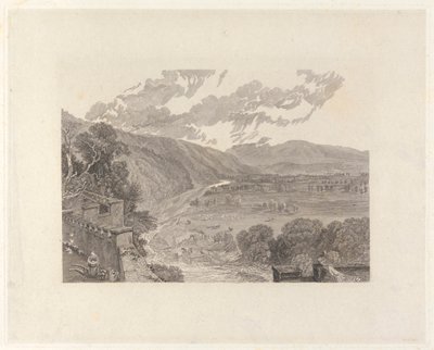 Ingleborough, desde Hornby Castle Terrace de Charles Heath