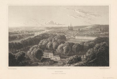 Rouen, desde el Monte Sainte Catherine de Charles Heath