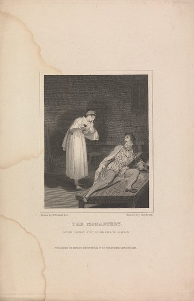 El monasterio, la visita de Mysie Happer a Sir Piercie Shafton de Charles Heath
