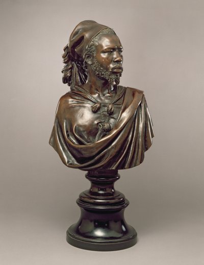 Busto retrato de Said Abdullah del Mayac, Reino de Darfur, Sudán, 1848 (bronce) de Charles Henri Joseph Cordier