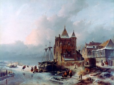 Río congelado de Charles Henri Joseph Leickert