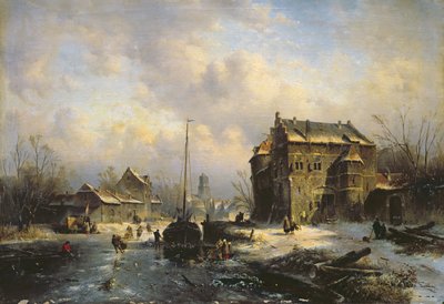 Escena de invierno, 1851 de Charles Henri Joseph Leickert