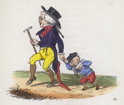 El sueño de un niño pequeño de él y su abuelo intercambiando lugares de Charles Henry (after) Bennett