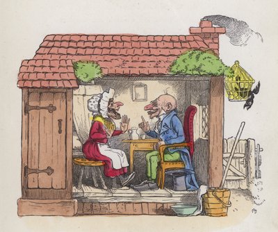 Hombre haciendo reír a su esposa de Charles Henry (after) Bennett