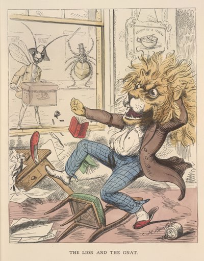 El león y el mosquito, ilustración de 