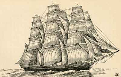 Un clipper de té, 1931 de Charles Henry Bourne Quennell