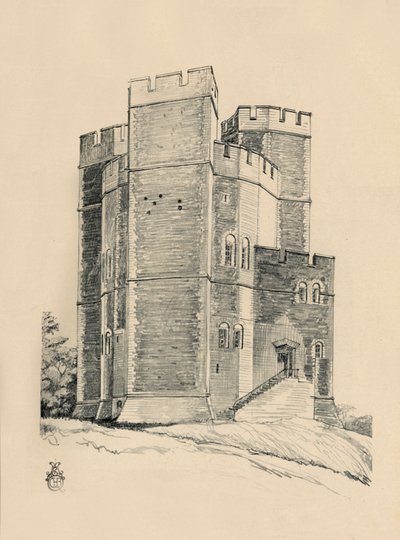 Exterior del Castillo de Orford, Suffolk (restaurado) de Charles Henry Bourne Quennell