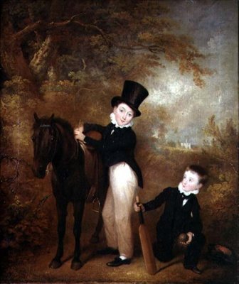 Retrato de William y Charles Chadwick en Burley Lodge de Charles Henry Schwanfelder