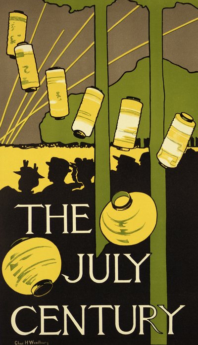 Reproducción de un póster publicitario de la Edición de Julio de Century Magazine, publicado en Nueva York de Charles Herbert Woodbury