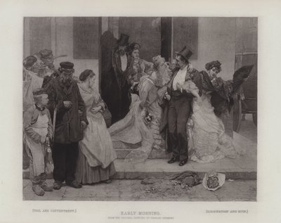 Temprano en la mañana, mostrando el contraste entre: Trabajo y Contento; y Disipación y Ruina de Charles Hermans