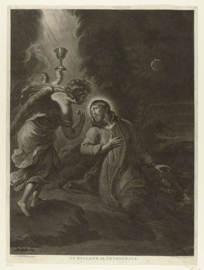Cristo en el Huerto de Getsemaní El Salvador en Getsemaní. (título en el objeto) de Charles Howard Hodges