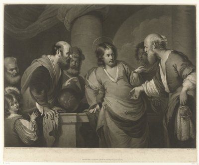 Cristo debatiendo con los fariseos de Charles Howard Hodges