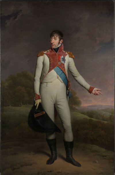 Retrato de Luis Napoleón, rey de Holanda
Luis Napoleón (1778-1846), rey de Holanda de 1806 a 1810, con el uniforme de los guardias de vida a pie, condecorado con la Gran Cruz de la Real Orden de la Unión de Holanda y la Cruz de Oficiales de la L de Charles Howard Hodges