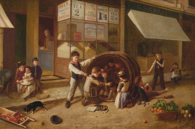 Travesura fuera de la tienda de comestibles de Charles Hunt