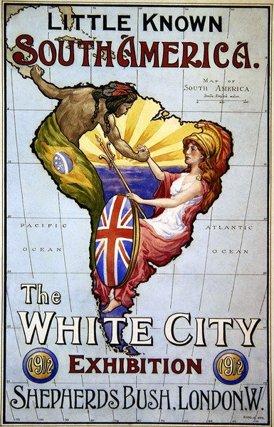 Póster para la América del Sur poco conocida - La Exposición de la Ciudad Blanca de Charles J. Hay