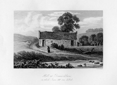 Molino en Bannockburn, en el cual fue asesinado Jacobo III de Escocia en 1488, 1840 de Charles J. Smith
