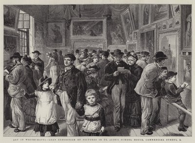 Arte en Whitechapel, Exposición de Préstamo de Cuadros en la Escuela de St Jude, Commercial Street, East de Charles J. Staniland