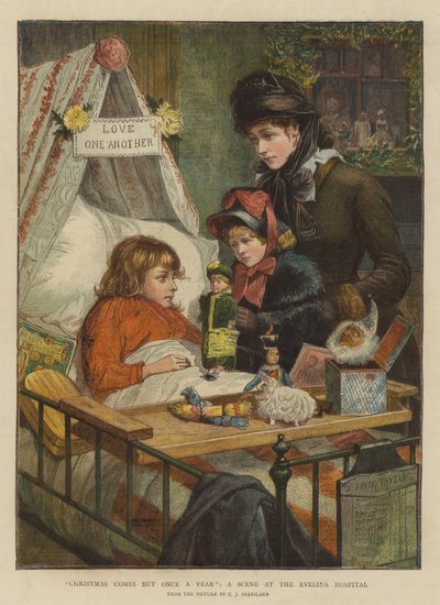La Navidad viene pero una vez al año, una escena en el Hospital Evelina de Charles J. Staniland