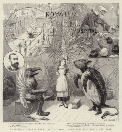 Entretenimiento navideño en el Royal Free Hospital, Gray