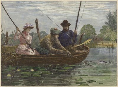 Pesca en los Norfolk Broads de Charles J. Staniland