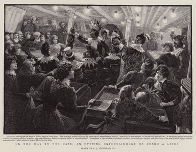 En camino al Cabo, un entretenimiento nocturno a bordo de un transatlántico de Charles J. Staniland