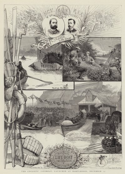 El bote salvavidas de los ciclistas, lanzado en Hartlepool, 17 de diciembre de Charles J. Staniland