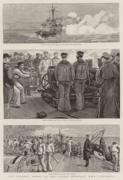Las pruebas de artillería del último acorazado, HMS Victoria de Charles J. Staniland