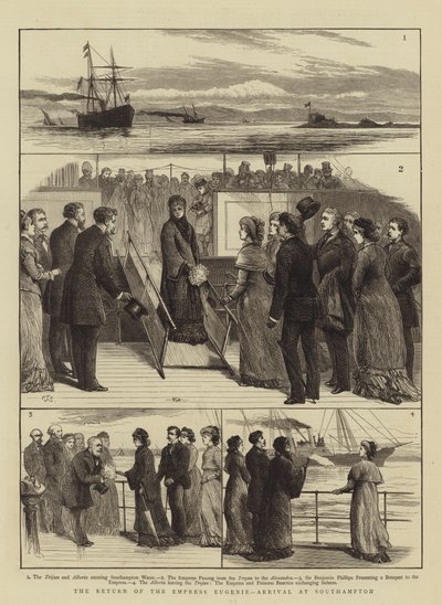 El Retorno de la Emperatriz Eugenia, Llegada a Southampton de Charles J. Staniland