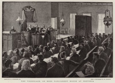 El Volksraad, o la Casa del Parlamento Boer en Pretoria de Charles J. Staniland