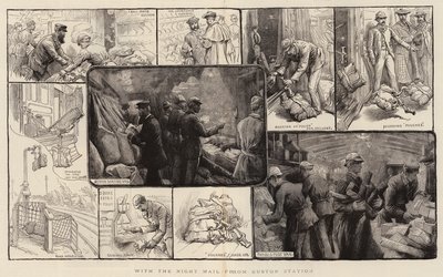 Con el Correo Nocturno desde la Estación de Euston de Charles J. Staniland