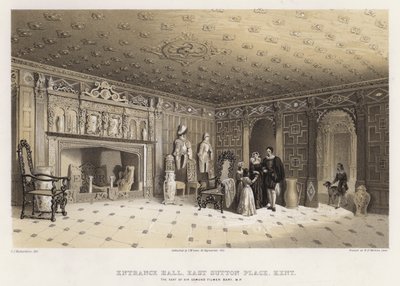 Vestíbulo de Entrada, East Sutton Place, Kent, Residencia de Sir Edmund Filmer de Charles James Richardson
