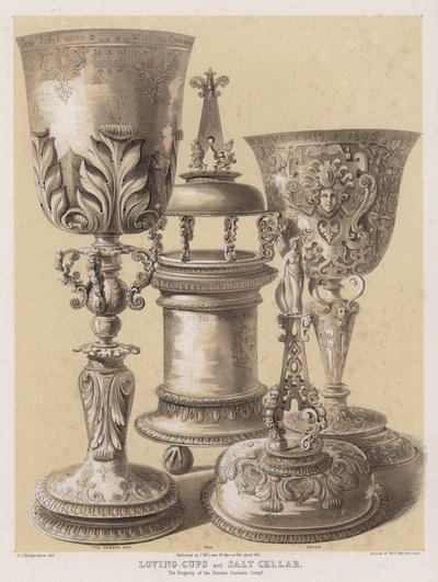 Copas de amor y salero, propiedad de la Compañía de Pintores y Tinteadores de Charles James Richardson