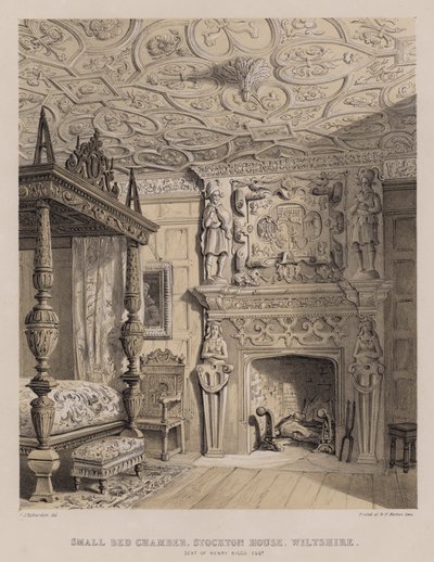 Pequeña Habitación, Stockton House, Wiltshire, Residencia de Henry Biggs de Charles James Richardson