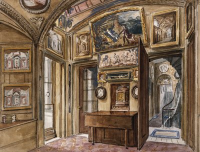 La sala de desayunos en el Museo de Sir John Soane en 13 Lincoln