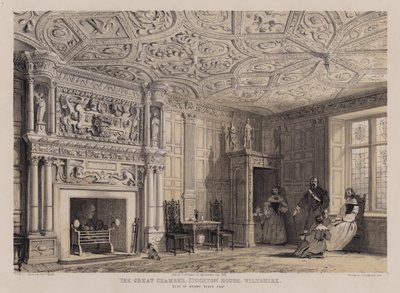 La gran cámara, Stockton House, Wiltshire, asiento de Henry Biggs de Charles James Richardson