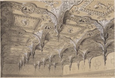 El techo del salón, Audley End de Charles James Richardson