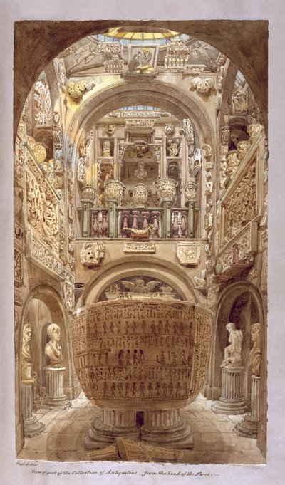 Vista de parte de la Colección de Antigüedades, 9 de septiembre de 1825 de Charles James Richardson