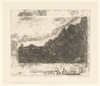 Paisaje rocoso con carreteras y un río de Charles James Wright (signed by artist)