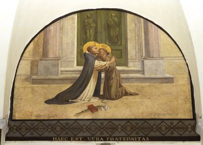 El beso de San Francisco y Santo Domingo de Charles Jean Baptiste Besson