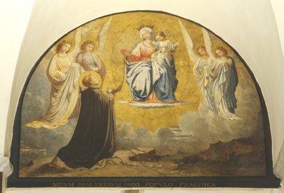 Virgen entregando rosario a San Damiano de Charles Jean Baptiste Besson