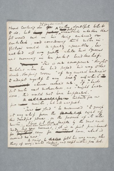 Manuscrito original de un capítulo de Nicholas Nickleby de Charles John Huffam Dickens