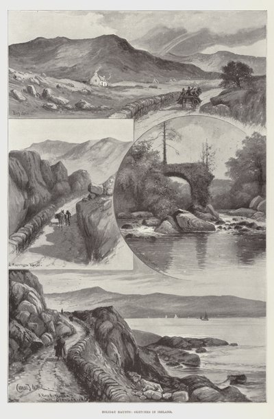 Refugios de vacaciones, bocetos en Irlanda de Charles John de Lacy