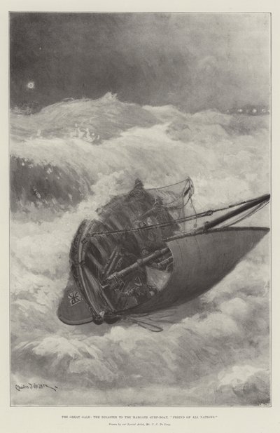 El gran vendaval, el desastre del bote salvavidas de Margate, Amigo de Todas las Naciones de Charles John de Lacy